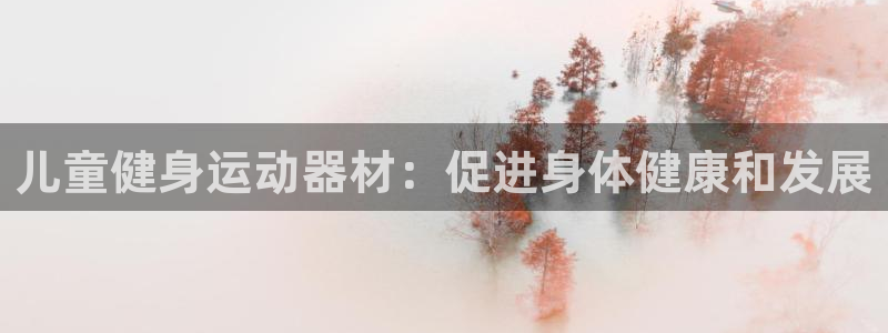 意昂体育3招商电话号码：儿童健身运动器材：促进身体健